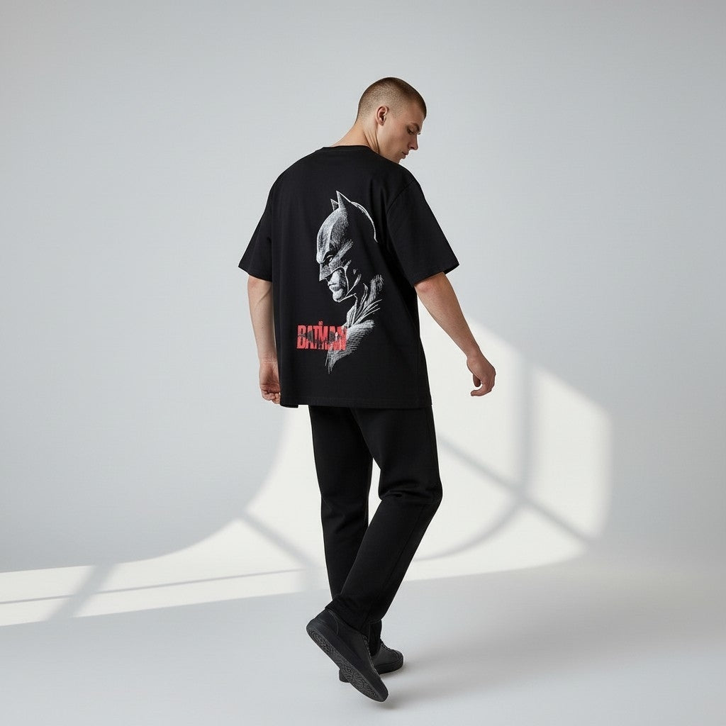 Feraux Printed Men Round Neck Black T-Shirt