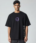 Black Panther Men Graphic Print Round Neck Pure Cotton Black T-Shirt