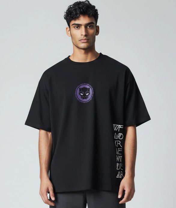 Midnight Bloom Navy Oversized T-shirt