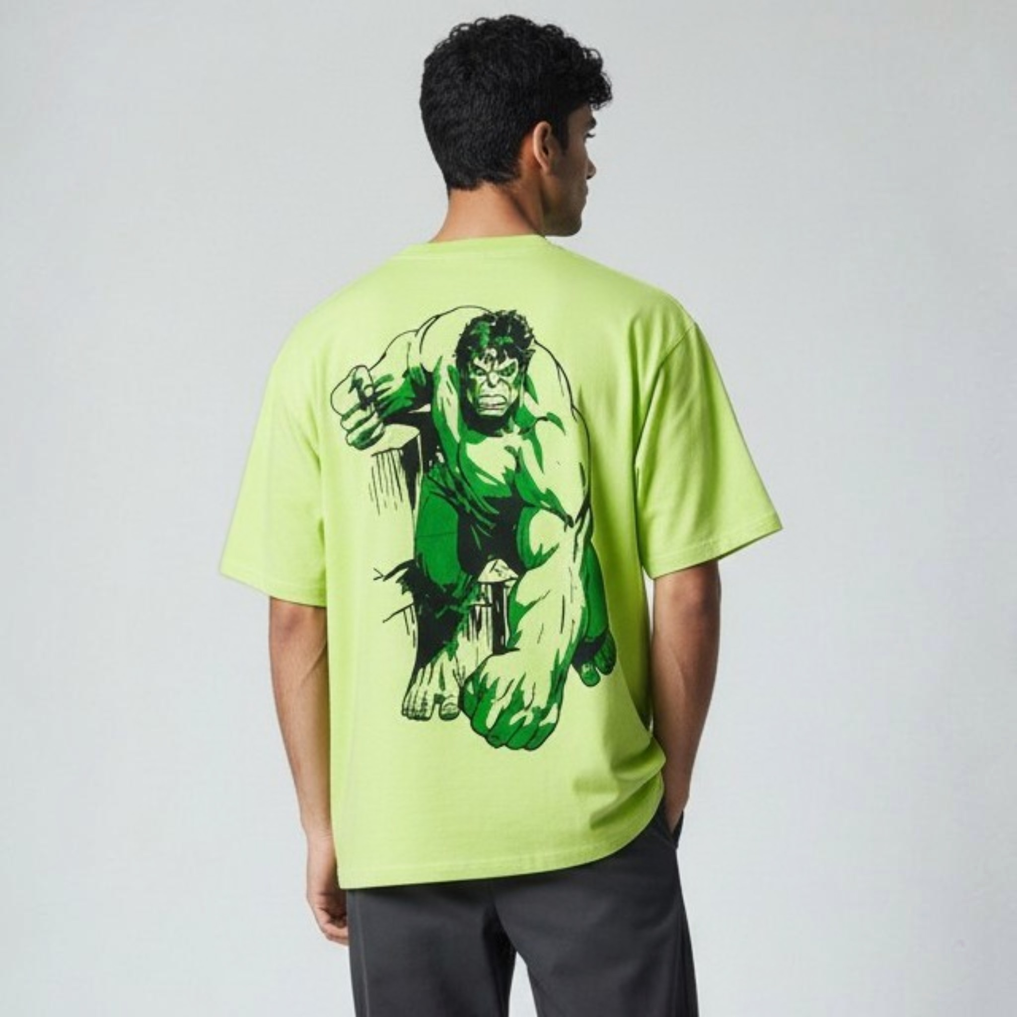 The Hulk Graphic Printed Aqua Green T-Shirt