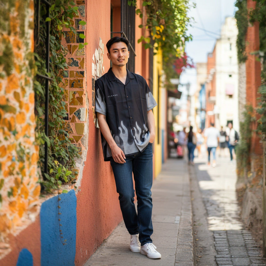 Casual Black Linen Shirt