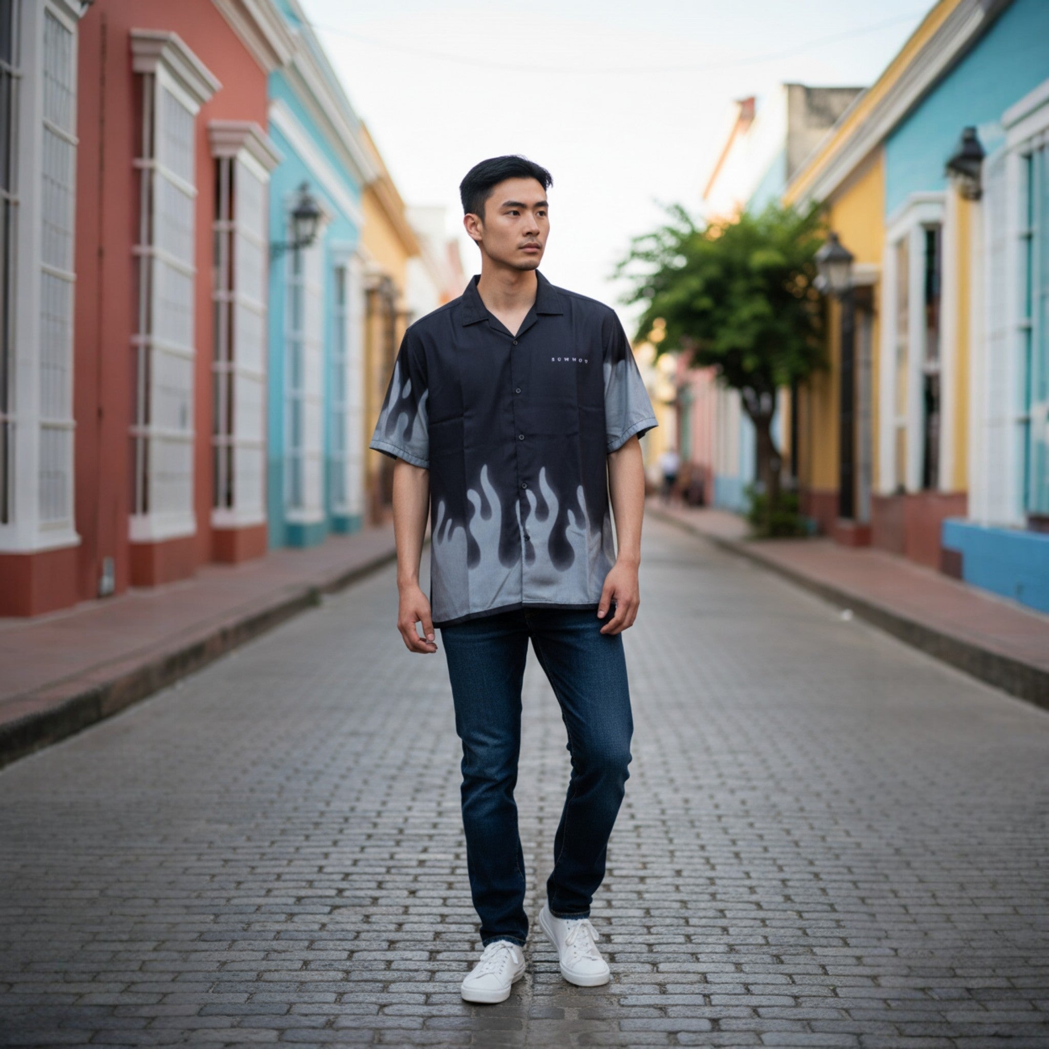 Casual Black Linen Shirt