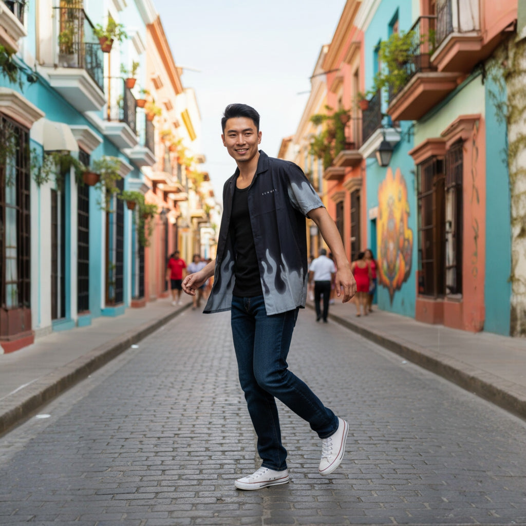 Casual Black Linen Shirt