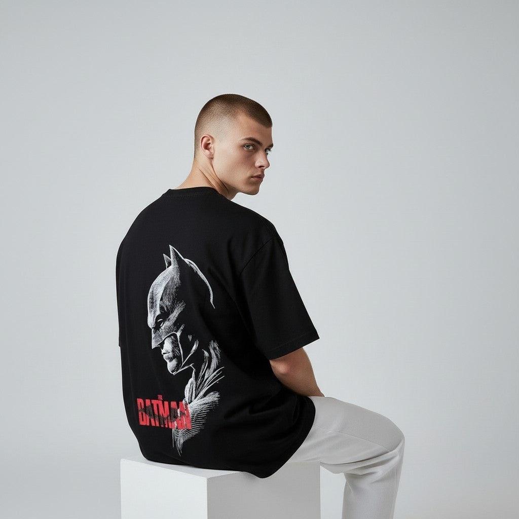 Feraux Printed Men Round Neck Black T-Shirt
